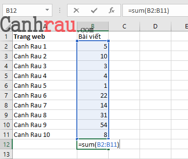 Tổng hợp các hàm cơ bản thông dụng trong Excel hình 3