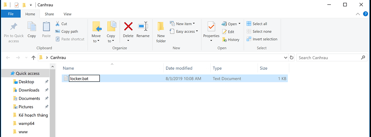 Hướng dẫn cách đặt mật khẩu cho Folder trên Windows 10 không cần phần mềm 3