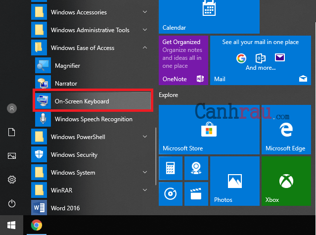 Cách mở bàn phím ảo trên máy tính Windows 10 ảnh 1
