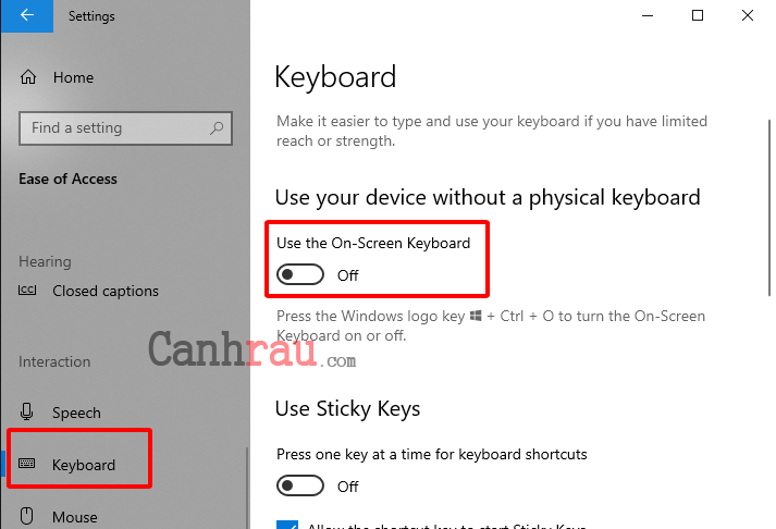 Cách mở bàn phím ảo trên máy tính Windows 10 ảnh 3