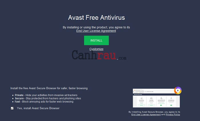 Hướng dẫn cài đặt Avast Antivirus hình 1
