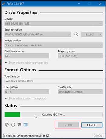 sử dụng Rufus 3.5 để cài đặt USB Boot Windows 10 4