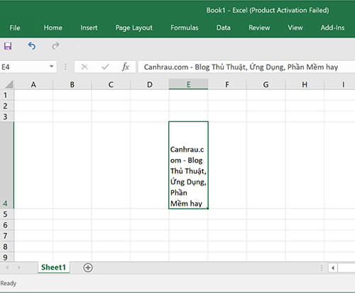 Ngắt một hàng trong ô Excel bằng Format Cells hình 3