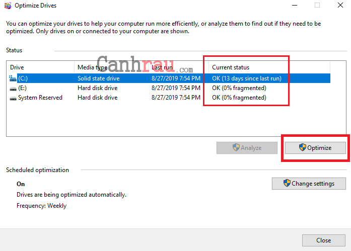 chống phân mảnh ổ cứng Windows 10 hình 3 chống phân mảnh ổ cứng Windows 10 hình 3