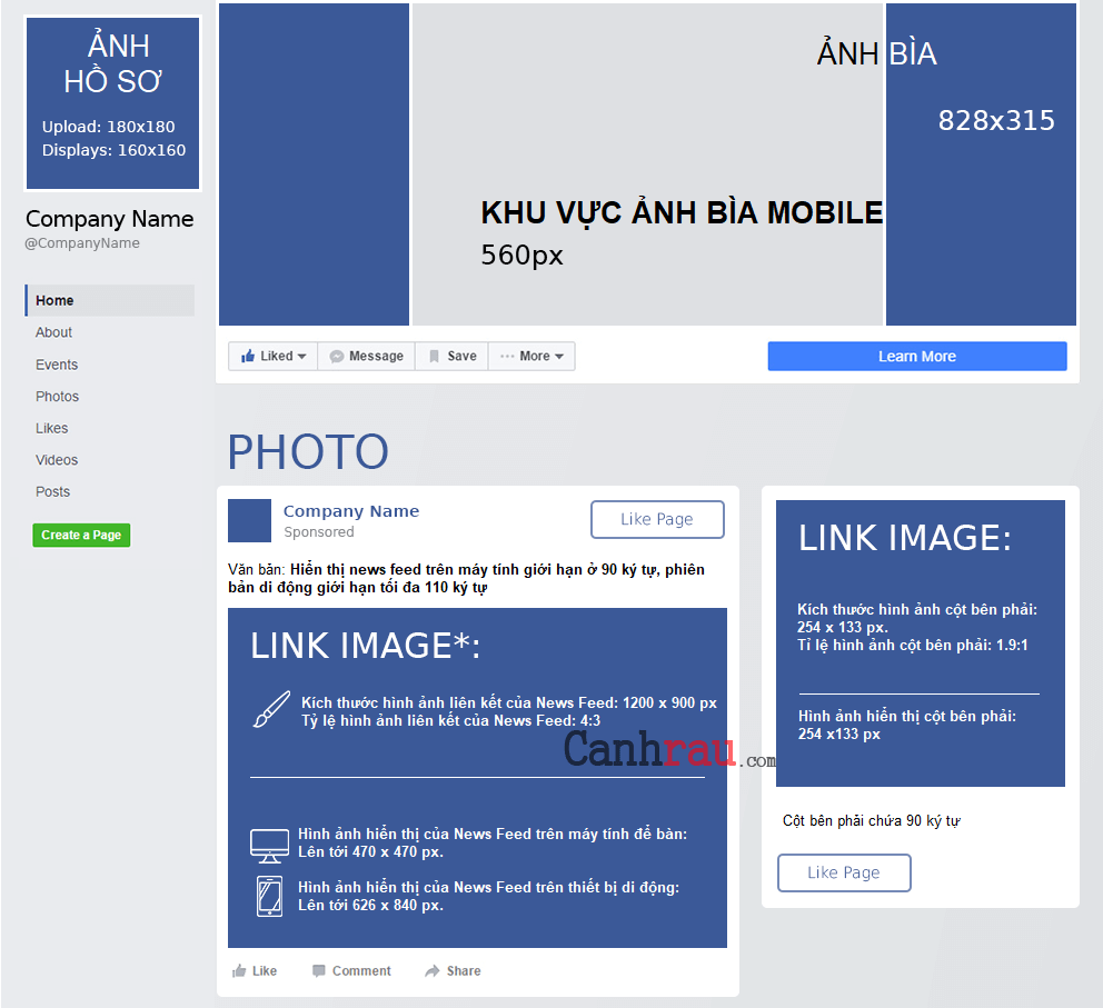 Kích thước ảnh quảng cáo Facebook chuẩn và đẹp 20192020  Canhrau