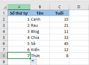 Hướng dẫn đánh số thứ tự tự động trong Excel hình 6