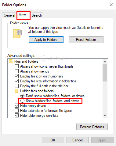 Cách để hiện file ẩn trong USB hình 3