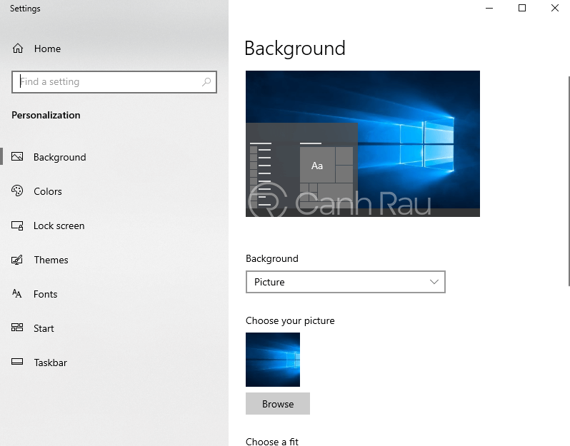 5 Cách Thay Đổi Hình Nền Máy Tính Trong Windows 10 | Canhrau.Com