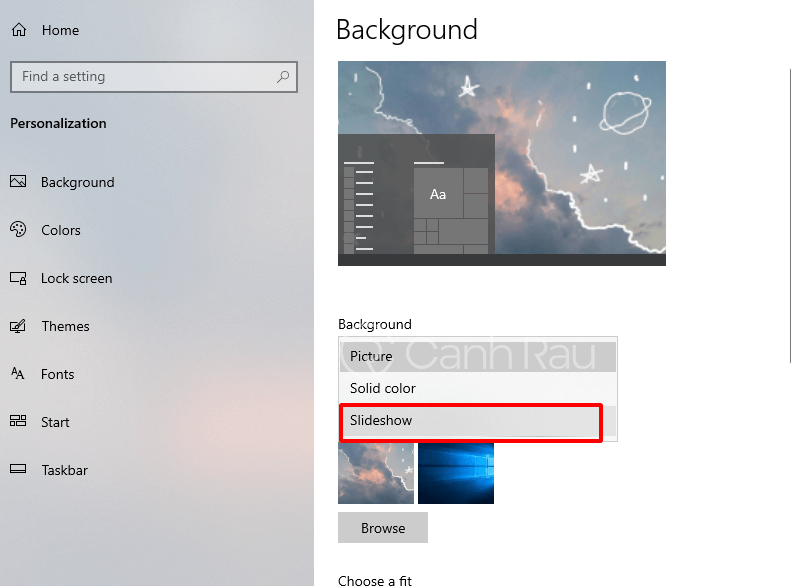 Cách thay đổi hình nền máy tính Windows 10 hình 8