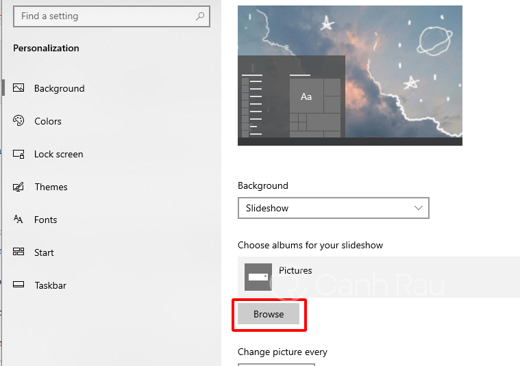 Cách thay đổi hình nền máy tính Windows 10 hình 9
