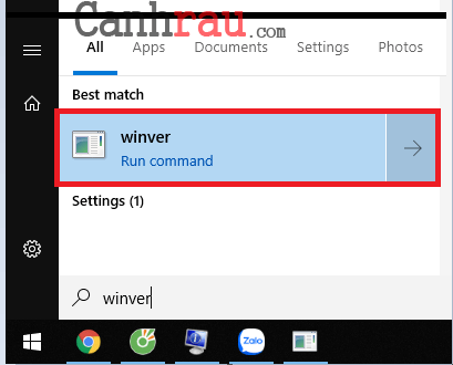 Cách xem phiên bản Windows 10 hiện tại trên máy tính trong hình 8