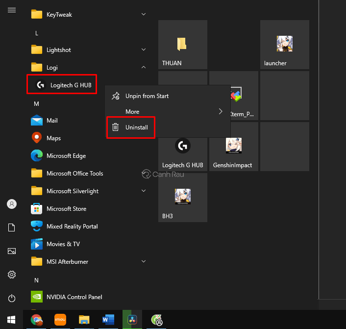 Hướng dẫn cách gỡ ứng dụng trên Windows 10 hình 1