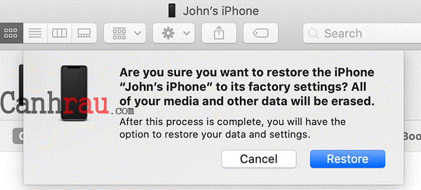 Sửa lỗi iPhone bị vô hiệu hóa hình 5