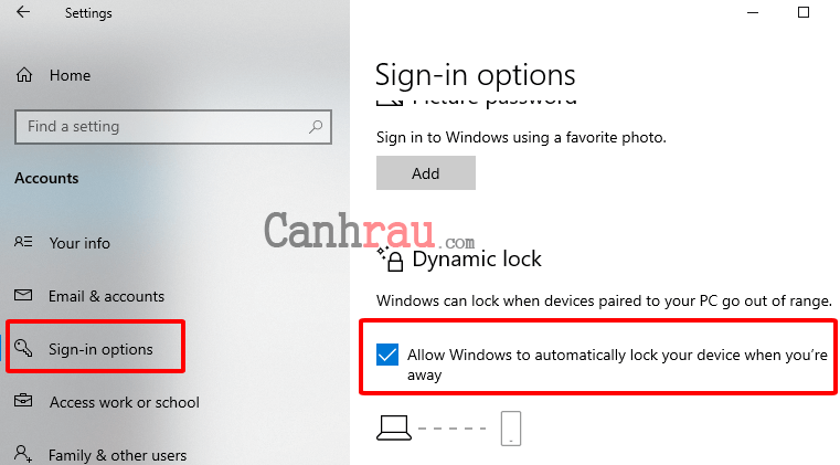 Cách khóa nhanh màn hình máy tính Windows 10 mà không cần sử dụng hình ảnh 7 inch