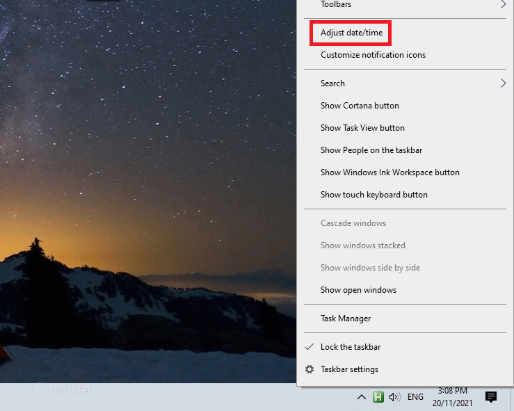Hướng dẫn cách chỉnh ngày giờ trong Windows 10 Hình 1
