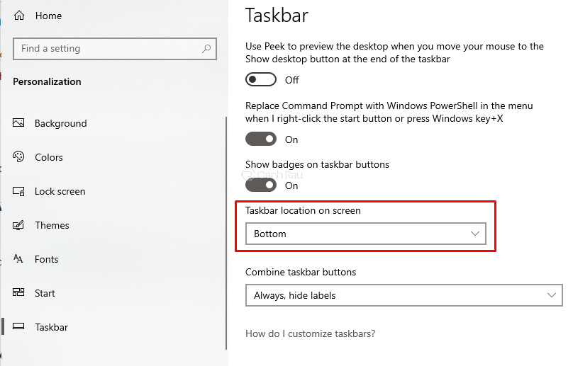 Cách tùy chỉnh thanh tác vụ trên Windows 10 Hình 14