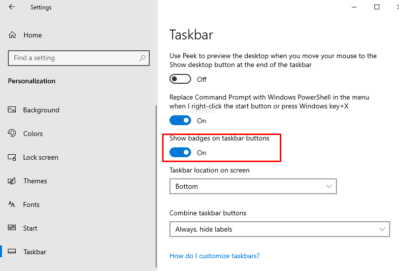Cách chỉnh thanh Taskbar trên Windows 10 hình 7