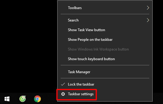 Cách ẩn đi thanh công cụ Taskbar trên Windows 10 hình 1