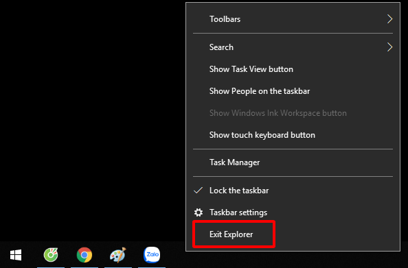 Cách ẩn đi thanh công cụ Taskbar trên Windows 10 hình 8