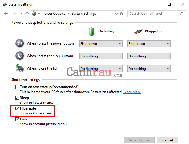 Cách bật tắt Hibernate trên Windows 10 hình 12