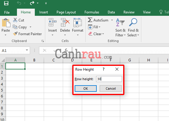 Cách giãn dòng trong Excel hình 5
