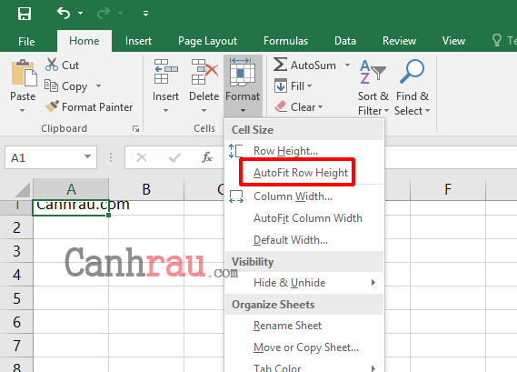 Cách giãn dòng trong Excel hình 8