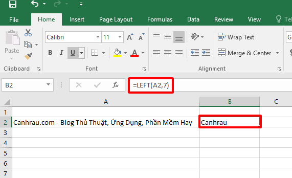 Cách sử dụng hàm Left trong Excel hình 1