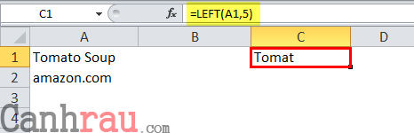 Cách sử dụng hàm Left trong Excel hình 2
