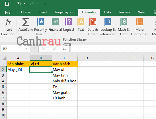 Cách sử dụng hàm Match trong Excel hình 1