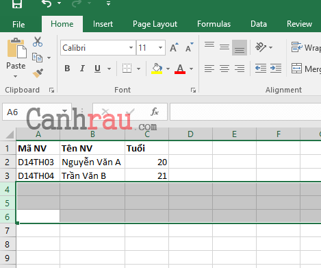 Cách thêm dòng trong Excel hình 13