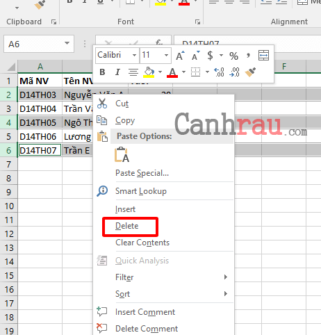 Cách thêm dòng trong Excel hình 17