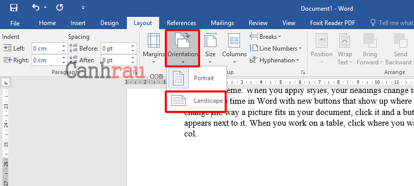 Cách xoay ngang một trang giấy trong Word hình 4