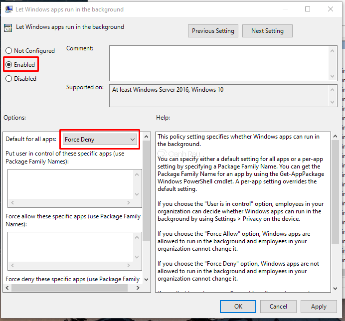 Hướng dẫn cách tắt ứng dụng chạy ngầm trên Windows 10