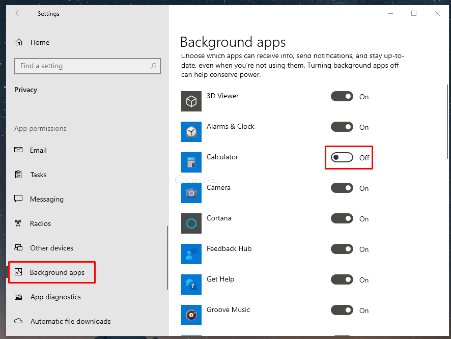 Hướng dẫn cách tắt ứng dụng chạy ngầm trên Windows 10 hình 3