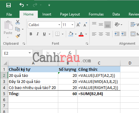 Hướng dẫn sử dụng hàm Value trong Excel hình 3