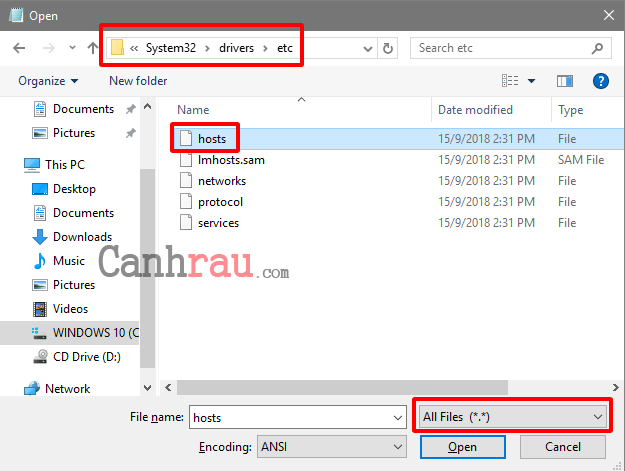 Cách chỉnh sửa file host trên Windows 10 hình 3