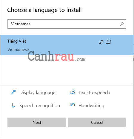 Cách cài đặt ngôn ngữ tiếng việt cho Windows 10 hình 5