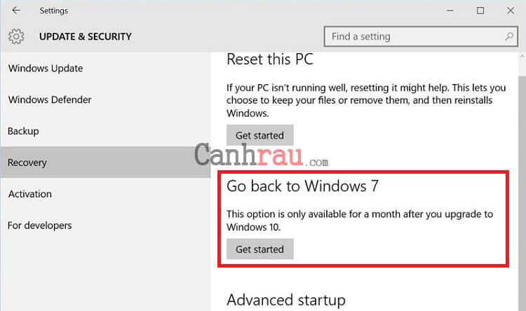 Cách hạ cấp Windows 10 xuống Windows 7 Hình 1