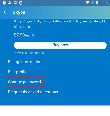 Cách đổi mật khẩu Skype hình 4