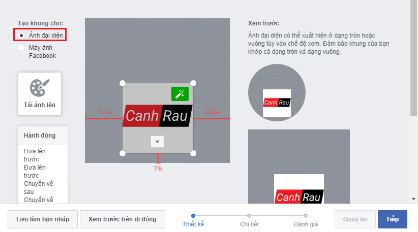 Cách tạo khung avatar Facebook hình 1