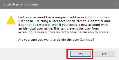 Cách xóa tài khoản User Account trên Windows 10 hình 12