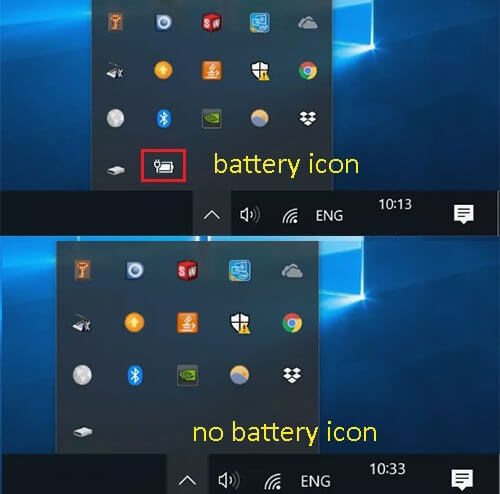Mất biểu tượng pin trên taskbar Windows 10 hình 11