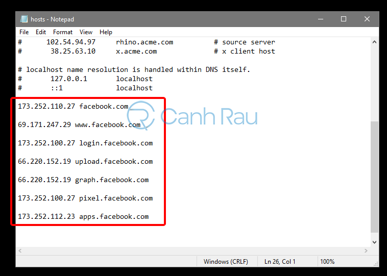 Sửa lỗi máy tính không vào được Facebook hình 4
