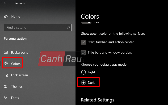 Cách bật Dark Mode Windows 10 hình 3