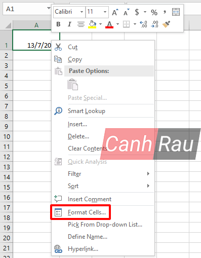 Cách định dạng ngày tháng trong Excel hình 5