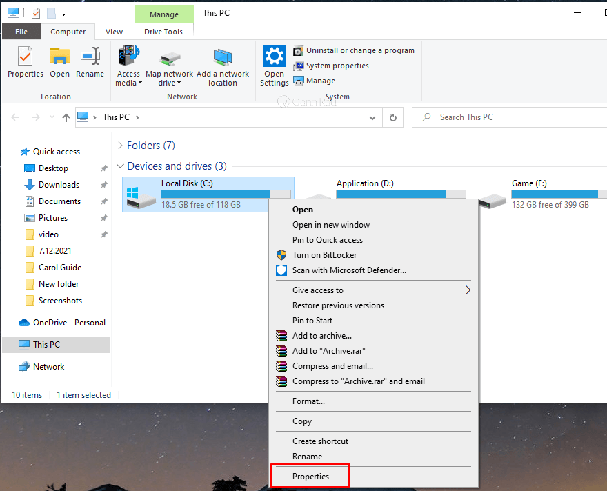 Hướng dẫn sửa lỗi full disk Windows 10 hình 13