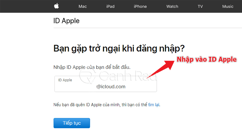 Cách lấy lại mật khẩu Apple ID khi quên hình 1