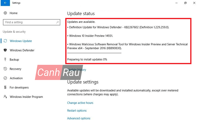 Cách update Windows 10 hình 4