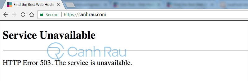Cách sửa lỗi http error 503 the services is unavailable hình 1