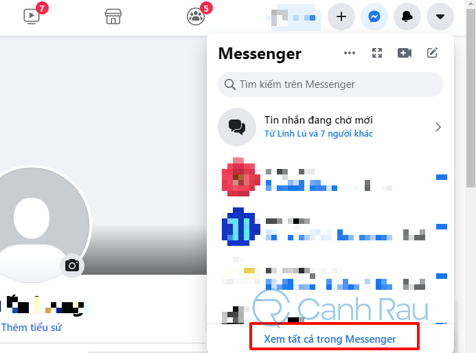 Cách xóa tin nhắn trên Messenger hình 1